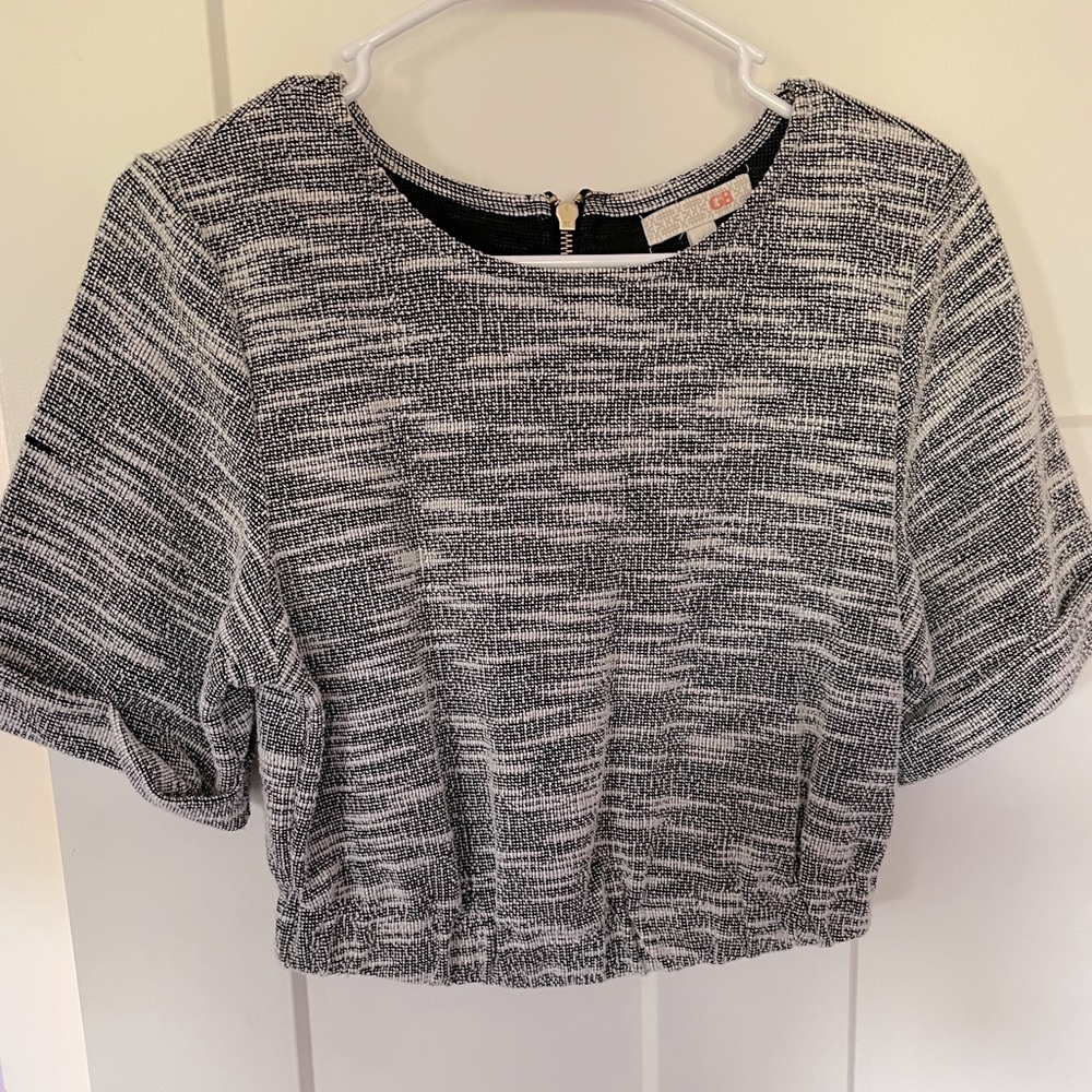 Dressy longer crop shirt